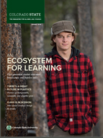Arian on the Cover of CSU Magazine - Ecosystem for Learning
